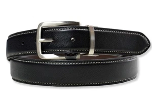 Clarks Mens Reversible Vegan Faux Leather 1.5" Belt, Black/Brown, 44W CLA-024 - Picture 1 of 3