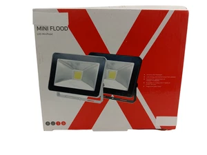 Mini LED Floodlight 20W XCMF20 Black Slimline Outdoor Light IP65 Damaged Box - Picture 1 of 5