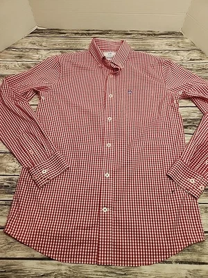 Southern Tide Intercoastal Youth XL (16) Long Sleeve Button Up Check Red - Image 1 of 4