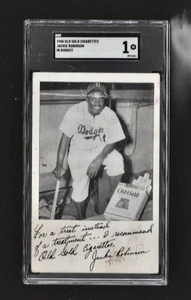 ⚾ 1948 OLD GOLD JACKIE ROBINSON SGC Kneeling Dugout Dodgers Rare Rookie 1st ROY! - Bild 1 von 3