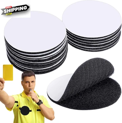 12 Pairs 3 Inch Round Stick On Hook and Loop Dots Fasteners for Home Office - Image 1 of 4