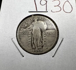 1930 P Standing Liberty Silver Quarter Coin Good Circ SKU#B - Picture 1 of 6