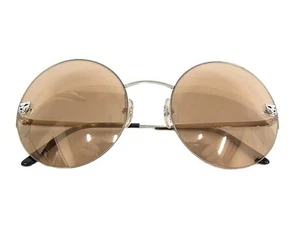 CARTIER Panther Sunglasses Tortoiseshell Pattern Brown Lens Round Ct0022S - Picture 1 of 7