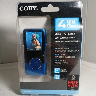 Coby 4GB Go Video MP3 Player 12 Hours of Video 2000 Songs MP601-4G NEW SEALED - Image 1 of 2