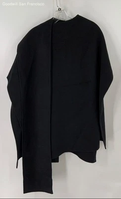 Chaqueta COS Negra Mezcla de Lana Manga Larga Ajuste Regular Cómoda Mujer Capa Talla Única Foto 1 de 4