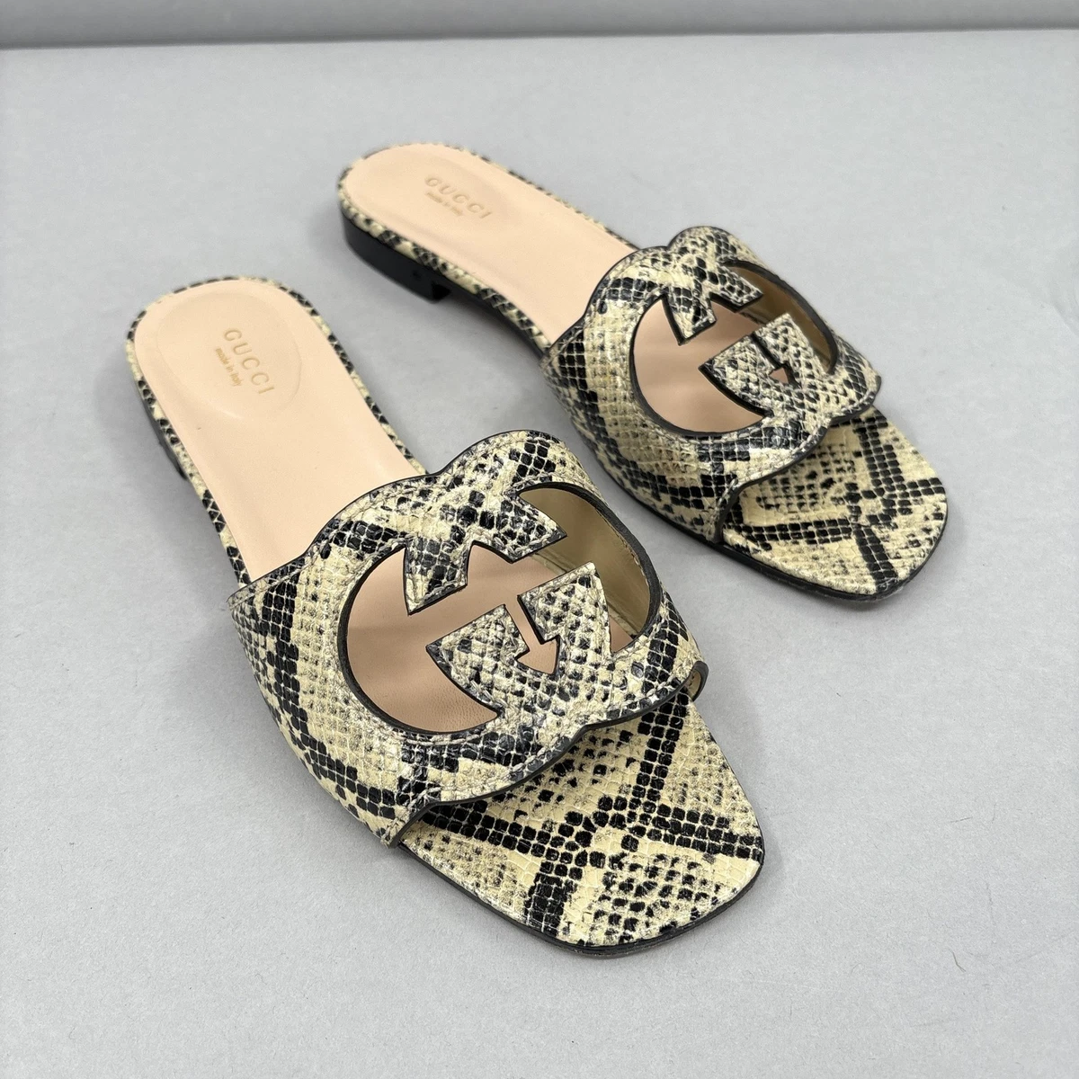 Gucci Block Heel Slide Sandals for Women for sale | eBay