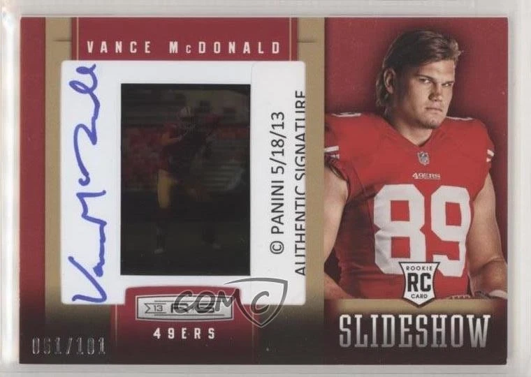 2013 Rookies & Stars SlideShow Rookie Premier Signatures Vance McDonald Auto RC - Image 1 of 2