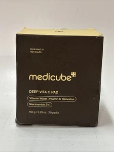 Medicube Deep Vita C Facial Pads, Vitamin C Toner Pads for Uneven Skin 70ct 2/28 - Picture 1 of 5