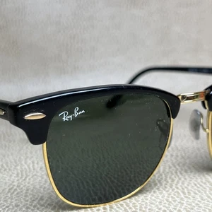 Gafas de sol Ray-Ban RB3016 Clubmaster mármol marco negro lentes verdes 51 mm - Imagen 1 de 13
