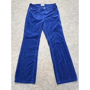 Pilcro Women’s Size 28 Blue Corduroy Pants Bootcut Flare Mid Rise Soft Retro - Picture 1 of 6