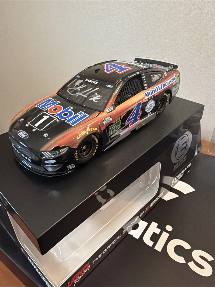 Kevin Harvick 2020 Mobil 1/24 Scale Autographed Car - Image 1 of 2
