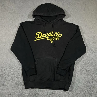 Sudadera con capucha negra Deadline Skateboarding para hombre grande #670 Foto 1 de 4