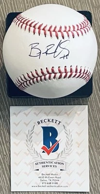 BRYAN REYNOLDS W/#10 LICENSED BECKETT AUTHENTICATED SIGNED NEW MANFRED BASEBALL - Image 1 of 3