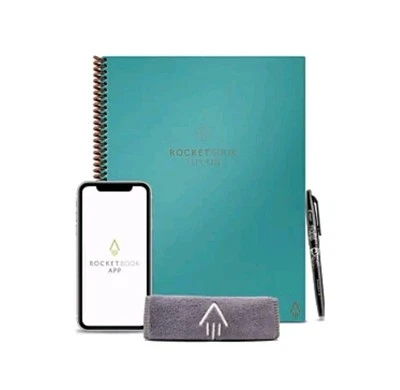 Rocketbook Fusion 1-Subject Smart Notebook, 8.5" x 11", 42 Sheets, Blue (EVRF-L-