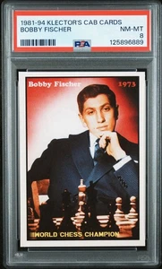 1981-94 Klector's NYC Cab Cards Bobby Fischer /500 PSA 8 NM-MT Chess Champ - Picture 1 of 2