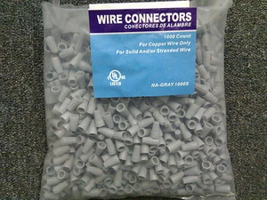 (10,000 pc lot) *NEW* Gray Grey Screw-On Wire Connectors Barrel Twist On - Picture 1 of 3