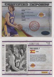 2009-10 Certified Certified Imports Blue /100 Pau Gasol #11 HOF