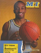 UMass at West Virginia 1/27/90 Mountaineer Illustrated NCAA Basketball Program