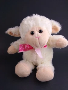 Peluche Suave Blanco Oveja Cordero Peluche Juguete Abrazo y Luv 9 pulgadas - Imagen 1 de 8