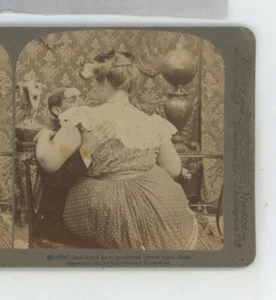 Some Have Greatness Thrust Upon Them Comic Underwood Stereoview - Picture 1 of 2
