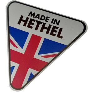 Made in Hethel Silver Sticker- Elan Eclat Esprit Europa Autocollant Elite Seven - Picture 1 of 1