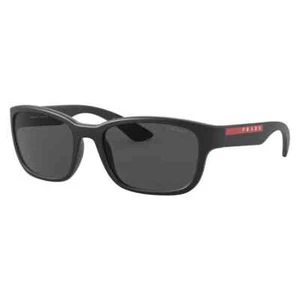Prada Linea Rossa PS05VS 1BOSS0 Black Demishiny / Dark Grey Lens Sunglasses 57mm - Picture 1 of 5