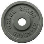 Cast Iron 25Lb Weight Plates 2Inch Olympic Barbell Plates For Home Gym Lifting