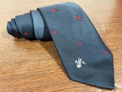 Don Loper Beverly Hills Neck Tie - Made in USA - Black with Red Diamonds - Image 1 of 4
