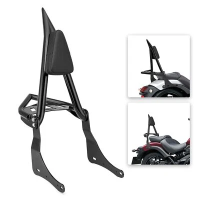 Respaldo de pasajero negro barra Sissy portaequipajes para Kawasaki Vulcan S 650 EN650 Foto 1 de 4
