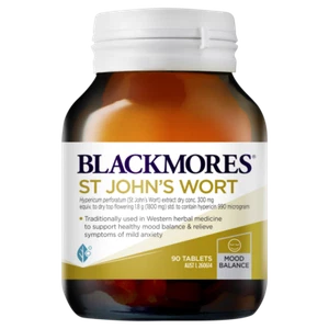 Blackmores St John's Wort 90 Tablets Healthy Mood Balance Mild Anxiety Relief - Picture 1 of 4