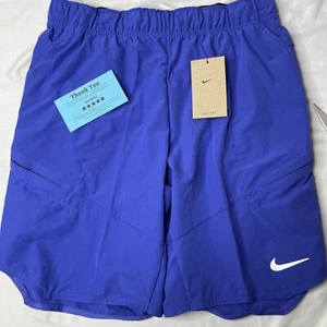 Nike Court Dri-FIT Advantage 9" Pantaloncini Tennis DD8331-430 Uomo Medium Nuovi Blu - Foto 1 di 7