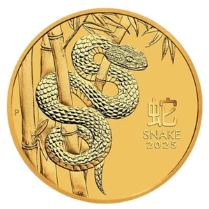 Australia 2025 $100 1-oz Lunar Gold Year of the Snake Brilliant Uncirculated - Picture 1 of 2