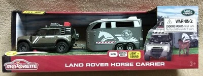 Majorette ~ Land Rover Defender con remolque para caballos ~ Diecast ~ Stock# 213776000 Foto 1 de 4