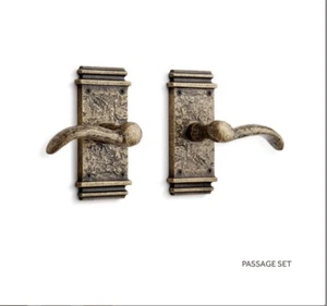 🔥 NEW Griggs Solid Brass Interior Door Set - Lever Handle - Passage Right HAND - Picture 1 of 1
