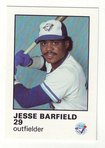 1987 Toronto Blue Jays Fire Safety JESSIE BARFIELD - Free Shipping!