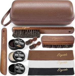 Leather Shoe Polish&Shine Kit, Travel Shoe Care Kit Black&Brown&Neutral,Shoe Shi - Picture 1 of 12