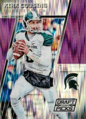 KIRK COUSINS 2016 Prizm Draft PURPLE SHIMMER /99 Vikings #62 - Image 1 of 2