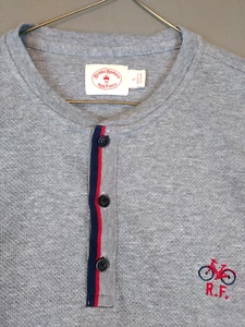 Brooks Brothers Red Fleece Long Sleeve Henley Bicycle Logo T Shirt Men's Large - Picture 1 of 15