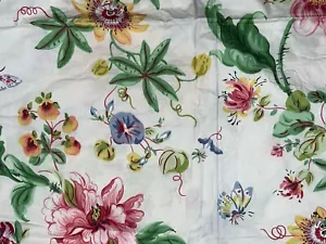 Vtg 98 Brunschwig & Fils Onnalee Cotton Fabric 3 Yards 55" Wide Floral Butterfly - Picture 1 of 16