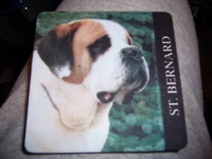 NUEVO EN CAJA POSAVASOS CANINOS SAINT BERNARD Juego de cuatro (4) posavasos de goma antideslizantes - Imagen 1 de 3