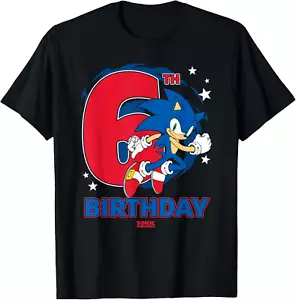 Sonic The Hedgehog Epic Sonic 6th Birthday Big Chest Logo T shirt - Picture 1 of 4
