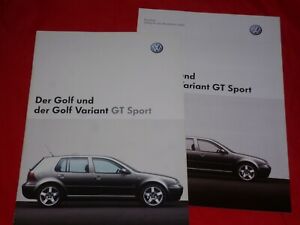 VW Golf IV Limousine + Variant "GT Sport" Sondermodell Prospekt Preisliste 2003