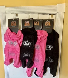 Juicy Couture Velour Dog Tracksuit Soft Black Xx /S New With Tags.  Only One!! - Picture 1 of 3