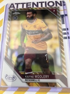 TOPPS CHROME SPFL 2021/22 KAIYNE WOOLERY GOLD REFRACTOR  /75 MOTHERWELL CARD