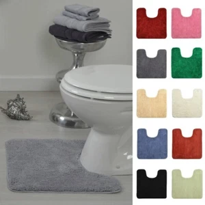 Super Soft Toilet Pedestal Mat Non-Slip Deep Pile Absorbent Microfibre 50 x 50cm - Picture 1 of 83