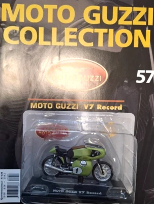 HACHETTE WWW.METRO.MO.IT 1:24 MOTO GUZZI V7  RECORD  CON FASCICOLO  57 - Immagine 1 di 2