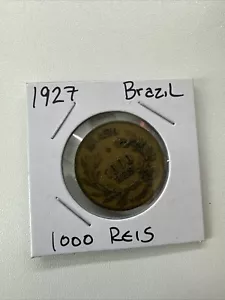 1927 Brasil Brazil 1000 Reis Coin - Picture 1 of 3