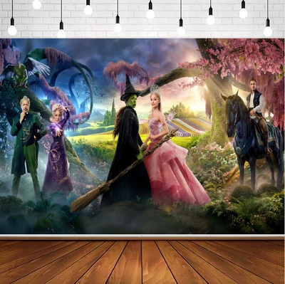 WICKED Party Supplies Girls Backdrop Happy Birthday Decoration Background - Image 1 of 4