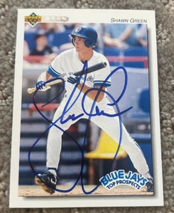 Tarjeta autografiada firmada por Shawn Green Upper Deck Minors 1992 Toronto Blue Jays - Imagen 1 de 1