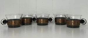 5 SCHOTT & GEN MAINZ JENA GLASBECHER KUPFERHALTER mit MESSINGHENKELN - GERMANY - Bild 1 von 7